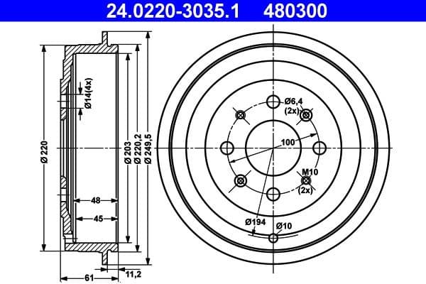 Brake Drum 24.0220-3035.1 - image 2