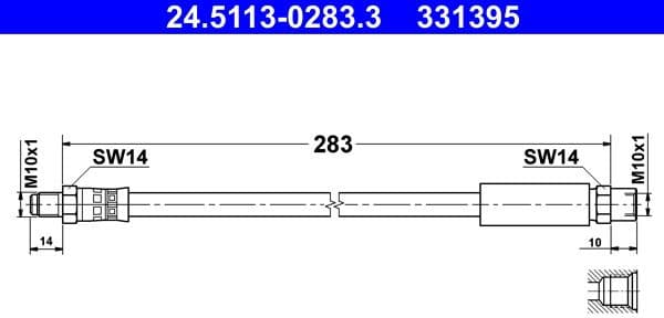 Brake Hose 24.5113-0283.3 - image 2