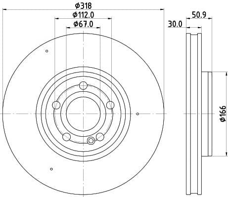 Brake Disc PRO HC 8DD 355 133-051 - image 4