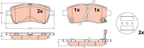 Brake Pad Set, disc brake GDB2580