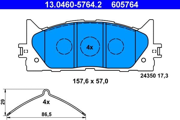 Brake Pad Set, disc brake 13046057642 - image 2