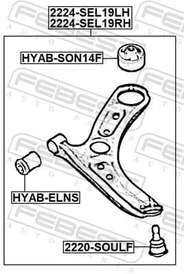 Control/Trailing Arm, wheel suspension 2224-SEL19LH - image 2