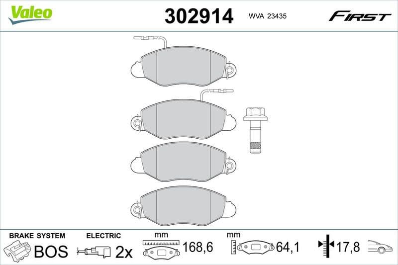 Brake Pad Set, disc brake ESSENTIAL 302914