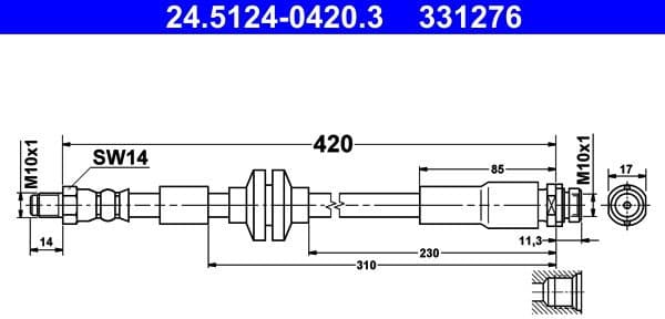 Brake Hose 24.5124-0420.3 - image 2