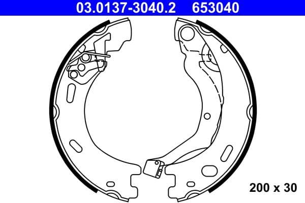 Brake Shoe Set, parking brake 03013730402 - image 2