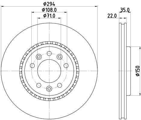 Brake Disc PRO 8DD 355 125-401 - image 4