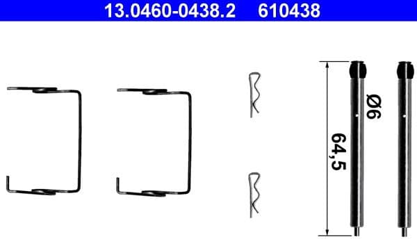 Accessory Kit, disc brake pad 13.0460-0438.2 - image 2