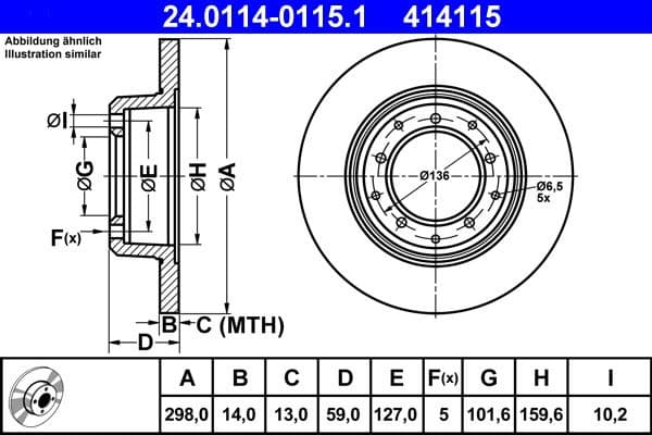 Brake Disc 24.0114-0115.1 - image 2