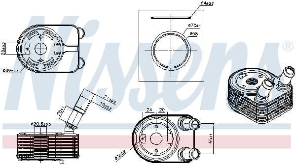 Oil Cooler, engine oil ** FIRST FIT ** 91584 - image 5