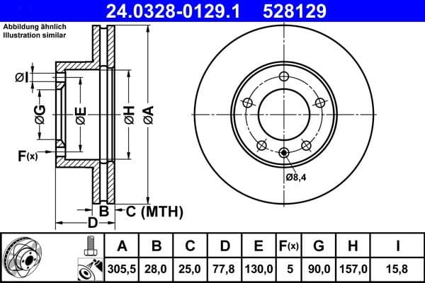 Brake Disc PowerDisc 24.0328-0129.1 - image 2