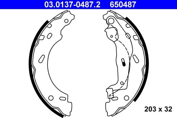Brake Shoe Set 03.0137-0487.2 - image 2