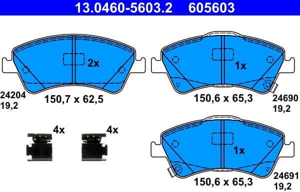 Brake Pad Set, disc brake 13.0460-5603.2 - image 2