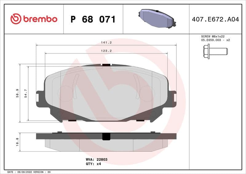Brake Pad Set, disc brake PRIME LINE P68071 - image 3