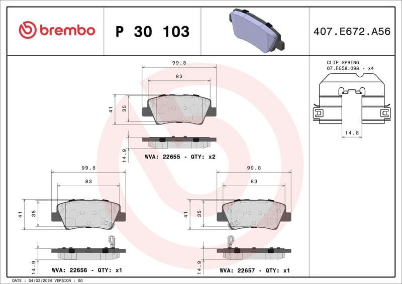 Brake Pad Set, disc brake PRIME LINE P30103 - image 2