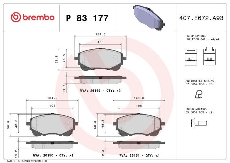 Brake Pad Set, disc brake PRIME LINE P83177 - image 2