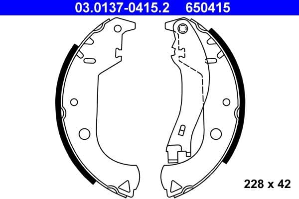Brake Shoe Set 03.0137-0415.2 - image 2