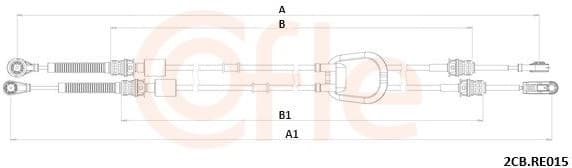 Cable Pull, manual transmission 92.2CB.RE015