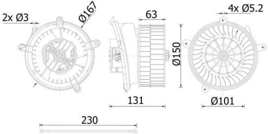 Interior Blower BEHR AB59000S