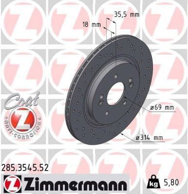 Brake Disc SPORT BRAKE DISC Z 285.3545.52