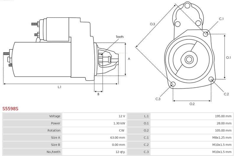 Starter AS S5598S - image 5