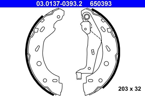 Brake Shoe Set 03.0137-0393.2 - image 2