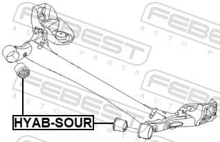Bushing, axle beam HYAB-SOUR - image 2
