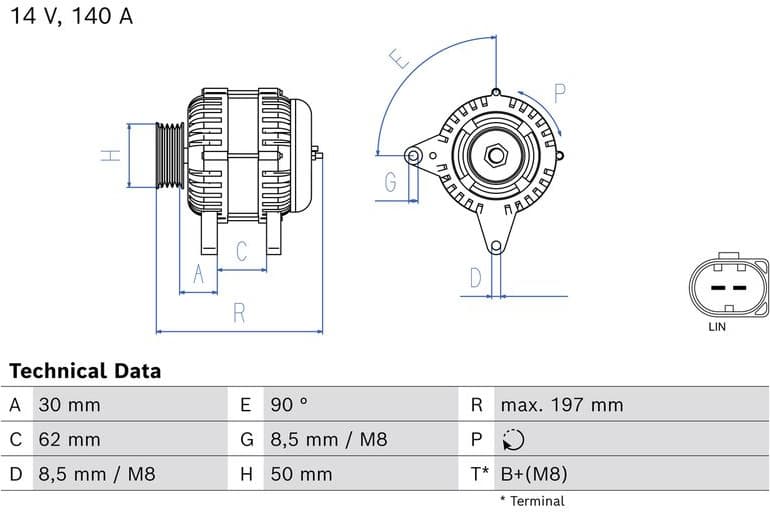 Alternator 0 986 085 950