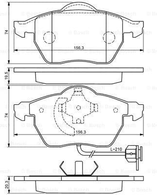 Brake Pad Set, disc brake 0986494050 - image 7