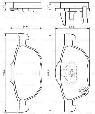 Brake Pad Set, disc brake 0986494135 - image 7
