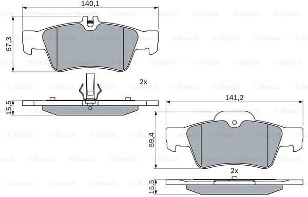 Brake Pad Set, disc brake 0986424699 - image 7