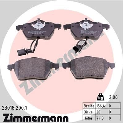 Brake Pad Set, disc brake 23018.200.1