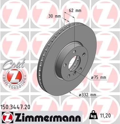 Brake Disc COAT Z 150.3447.20
