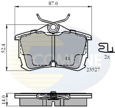 Brake pads rear CBP3803