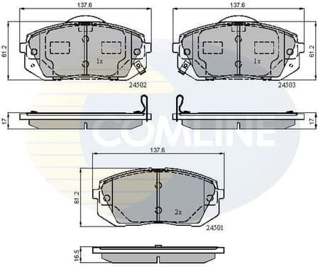Brake pads front CBP31768