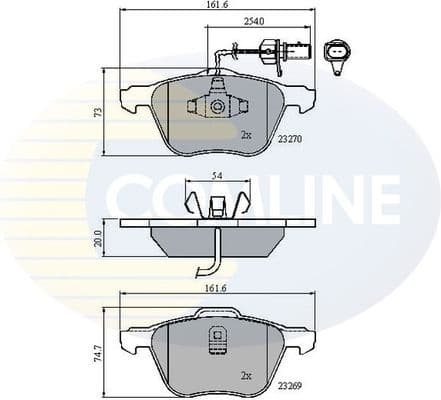 Brake pads front CBP11136