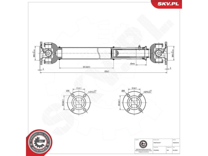 Drive Shaft 76SKV018 - image 2