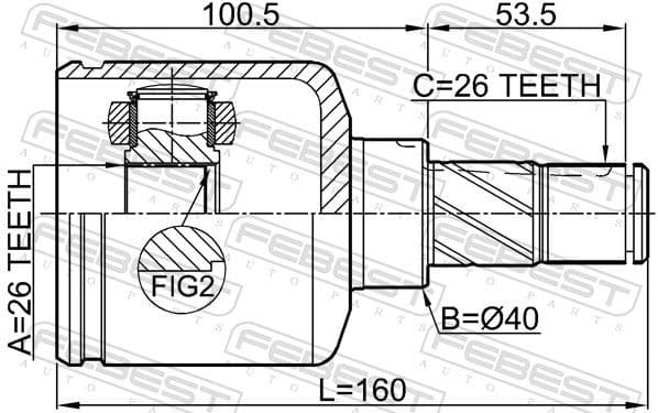 Joint Kit, drive shaft 3511-NL32WDMTLH - image 2