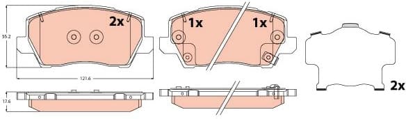 Brake Pad Set, disc brake GDB2329