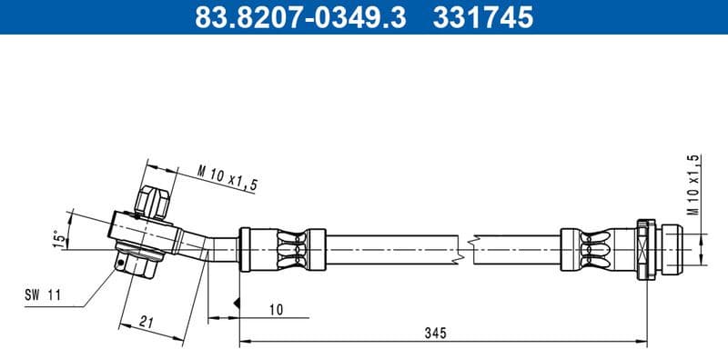 Brake Hose 83.8207-0349.3
