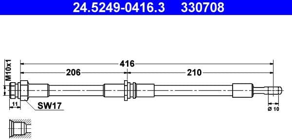 Brake Hose 24.5249-0416.3 - image 2