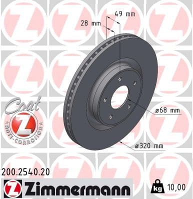 Brake Disc COAT Z 200.2540.20