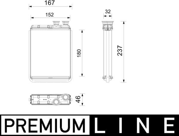 Heat Exchanger, interior heating BEHR *** PREMIUM LINE *** AH365000P