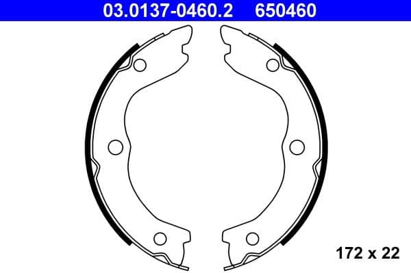 Brake Shoe Set, parking brake 03.0137-0460.2 - image 2