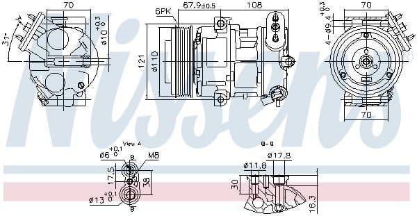 Compressor, air conditioning ** FIRST FIT ** 890663