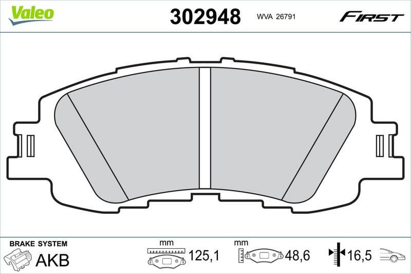 Brake Pad Set, disc brake ESSENTIAL 302948