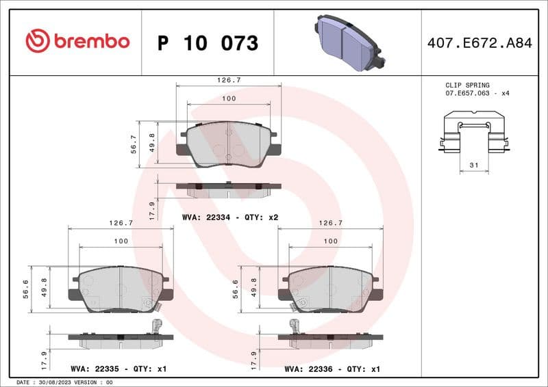 Brake Pad Set, disc brake PRIME LINE P 10 073 - image 2