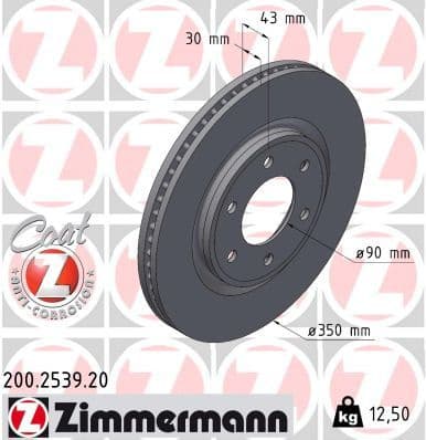 Brake Disc COAT Z 200.2539.20