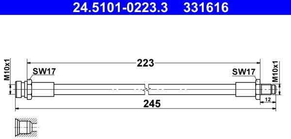 Brake Hose 24.5101-0223.3 - image 2