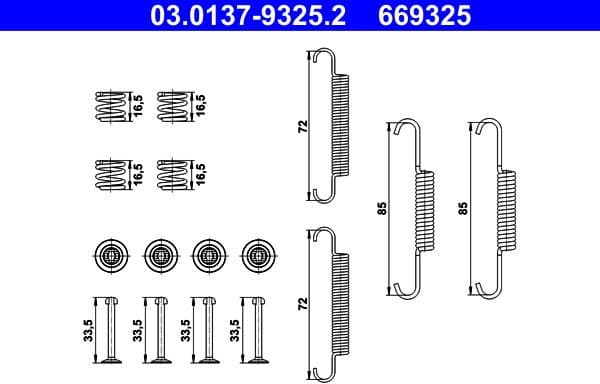 Accessory Kit, parking brake shoes 03.0137-9325.2 - image 3