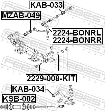 Control/Trailing Arm, wheel suspension 2224-BONRR - image 2